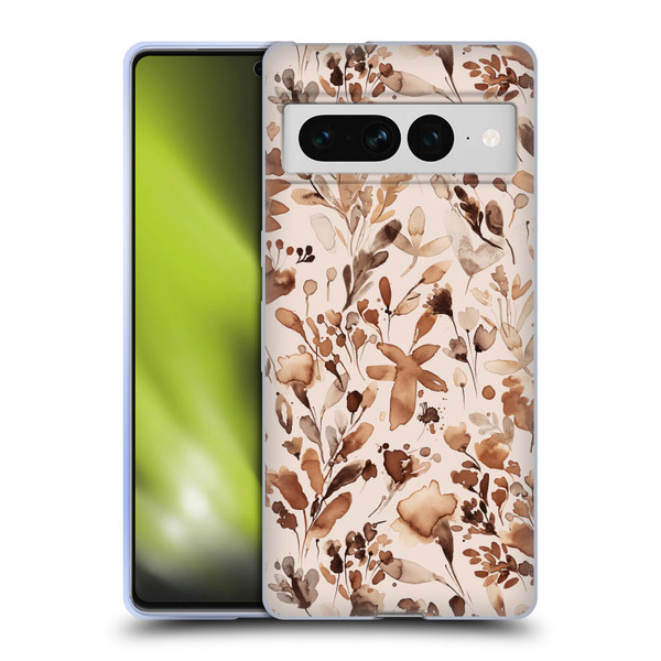 Ninola Flower Patterns Rustic Floral Terracotta Soft Gel Case for Google Pixel 7 Pro