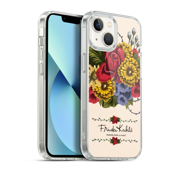 Frida Kahlo Red Florals Vine Soft Gel Case for Apple iPhone 13