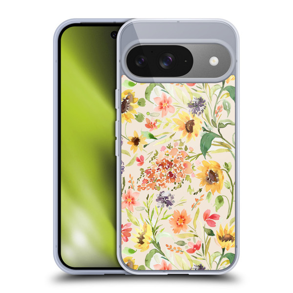 Ninola Flower Patterns Sunflower Plants Autumn Soft Gel Case for Google Pixel 9 / Pixel 9 Pro