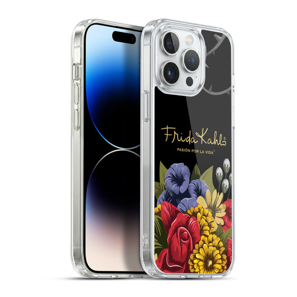 Frida Kahlo Red Florals Efflorescence Soft Gel Case for Apple iPhone 13 Pro Max & MagSafe