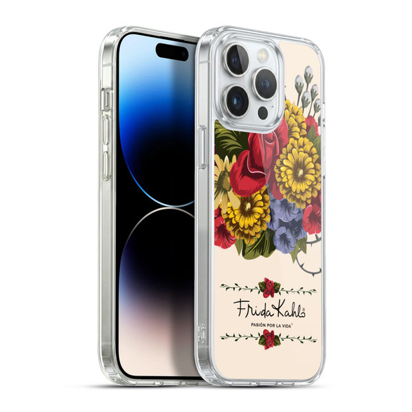 Frida Kahlo Red Florals Vine Soft Gel Case for Apple iPhone 13 Pro Max & MagSafe