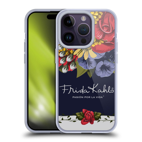 Frida Kahlo Red Florals Blooms Soft Gel Case for Apple iPhone 14 Pro