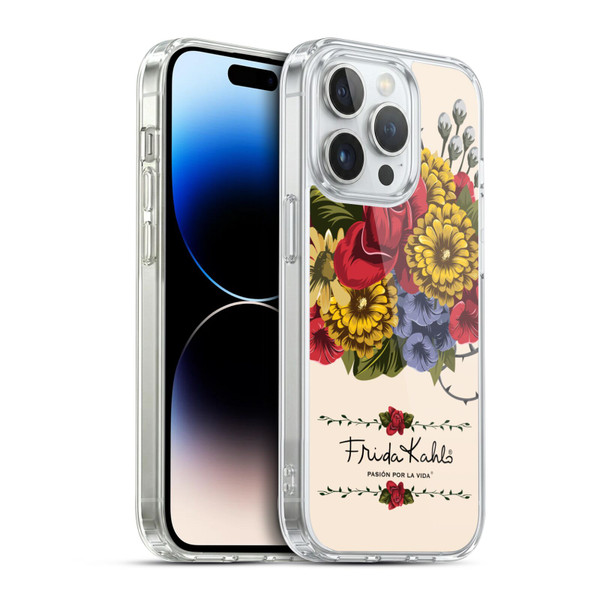 Frida Kahlo Red Florals Vine Soft Gel Case for Apple iPhone 14 Pro & MagSafe