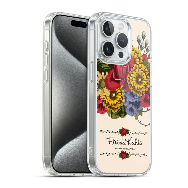 Frida Kahlo Red Florals Vine Soft Gel Case for Apple iPhone 15 Pro & MagSafe