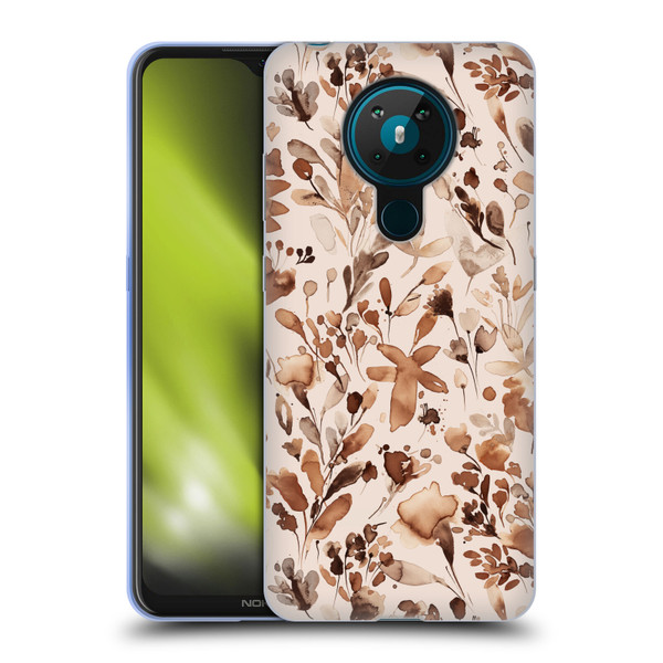 Ninola Flower Patterns Rustic Floral Terracotta Soft Gel Case for Nokia 5.3