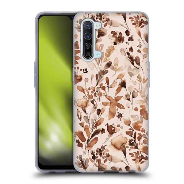 Ninola Flower Patterns Rustic Floral Terracotta Soft Gel Case for OPPO Find X2 Lite 5G