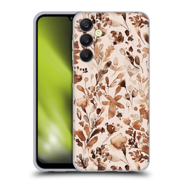Ninola Flower Patterns Rustic Floral Terracotta Soft Gel Case for Samsung Galaxy A25 5G