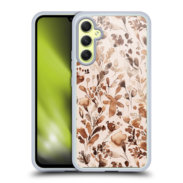 Ninola Flower Patterns Rustic Floral Terracotta Soft Gel Case for Samsung Galaxy A34 5G