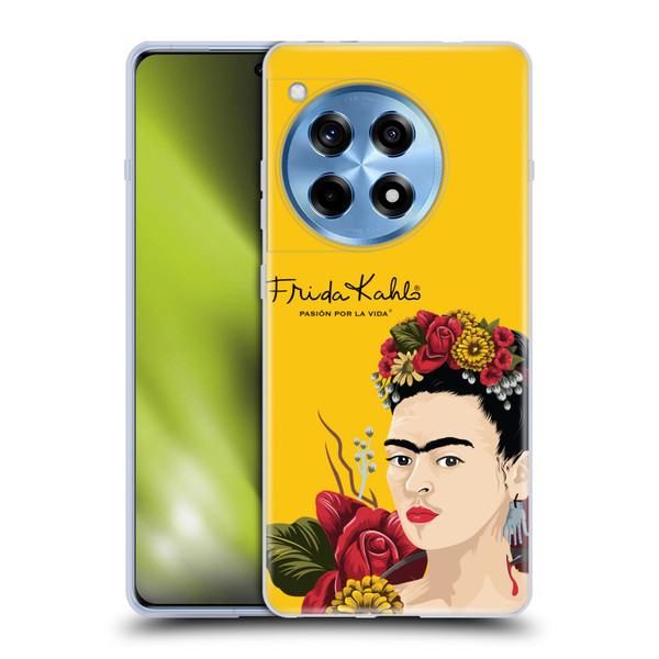Frida Kahlo Red Florals Portrait Soft Gel Case for OnePlus 12R