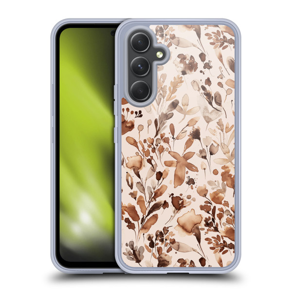 Ninola Flower Patterns Rustic Floral Terracotta Soft Gel Case for Samsung Galaxy A54 5G