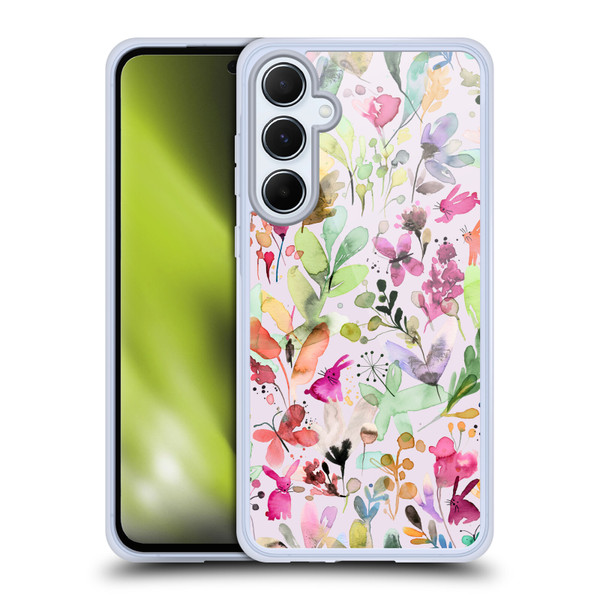 Ninola Flower Patterns Meadow Soft Gel Case for Samsung Galaxy A55 5G