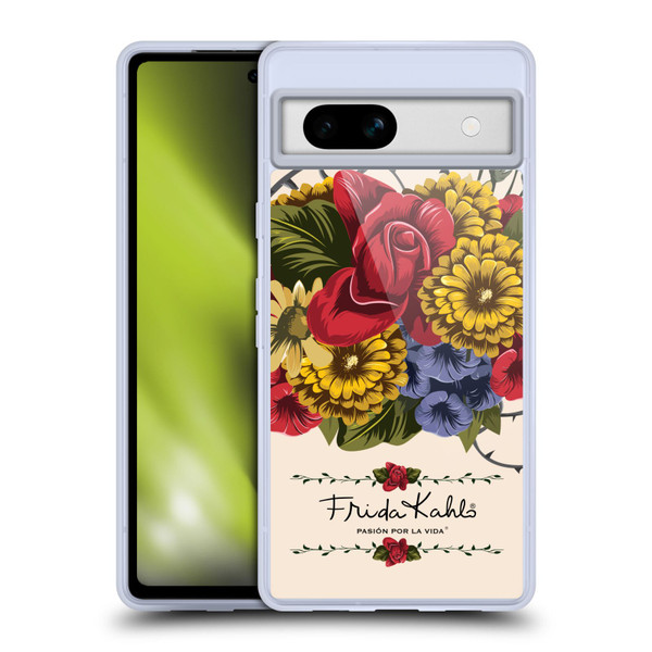 Frida Kahlo Red Florals Vine Soft Gel Case for Google Pixel 7a