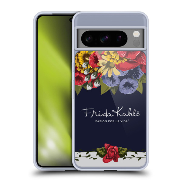 Frida Kahlo Red Florals Blooms Soft Gel Case for Google Pixel 8 Pro