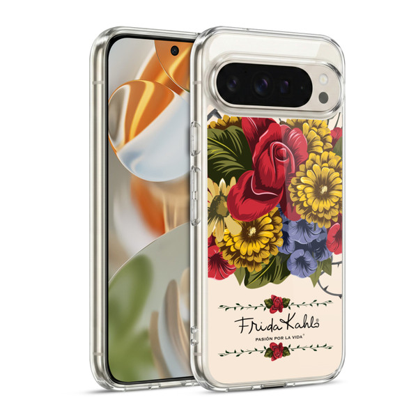 Frida Kahlo Red Florals Vine Soft Gel Case for Google Pixel 9 / Pixel 9 Pro