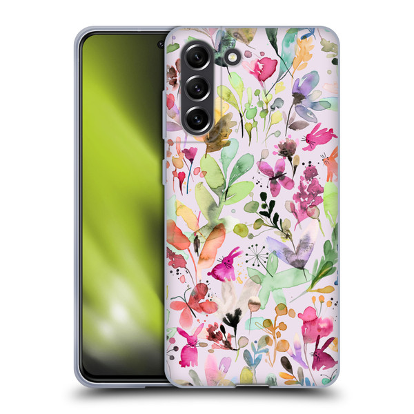 Ninola Flower Patterns Meadow Soft Gel Case for Samsung Galaxy S21 FE 5G