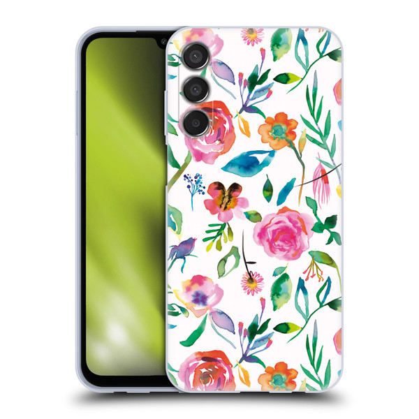 Ninola Flower Patterns Floral Green Soft Gel Case for Samsung Galaxy M15/F15 5G