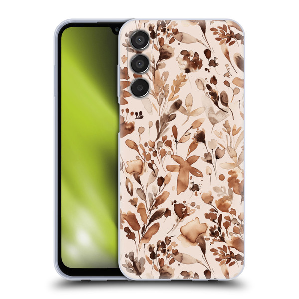 Ninola Flower Patterns Rustic Floral Terracotta Soft Gel Case for Samsung Galaxy M15/F15 5G