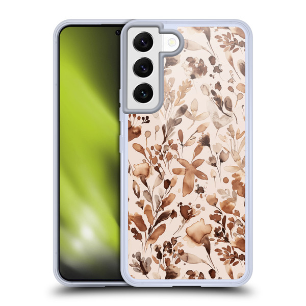 Ninola Flower Patterns Rustic Floral Terracotta Soft Gel Case for Samsung Galaxy S22 5G