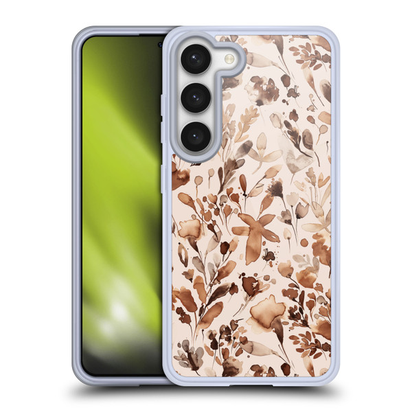 Ninola Flower Patterns Rustic Floral Terracotta Soft Gel Case for Samsung Galaxy S23 5G