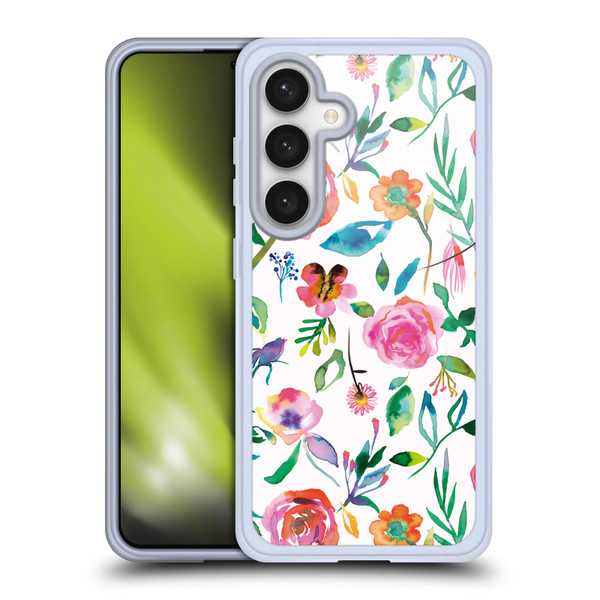 Ninola Flower Patterns Floral Green Soft Gel Case for Samsung Galaxy S24 5G