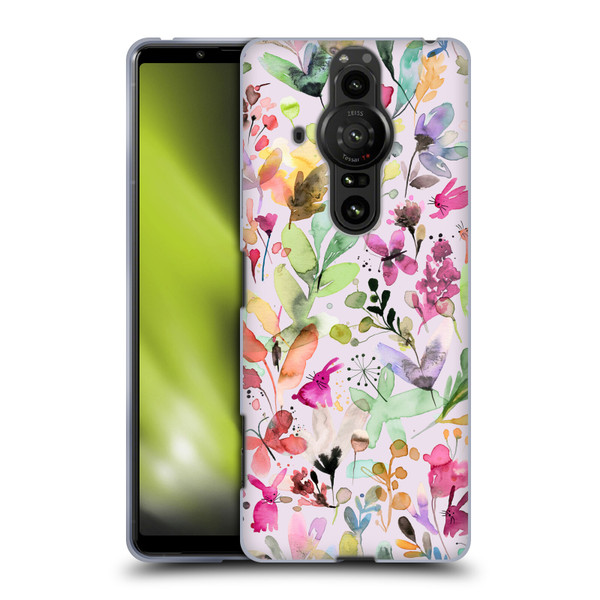 Ninola Flower Patterns Meadow Soft Gel Case for Sony Xperia Pro-I