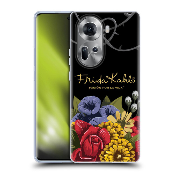 Frida Kahlo Red Florals Efflorescence Soft Gel Case for OPPO Reno11