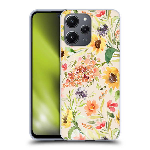 Ninola Flower Patterns Sunflower Plants Autumn Soft Gel Case for Xiaomi Redmi 12