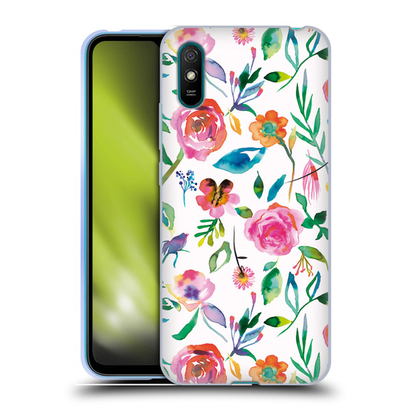 Ninola Flower Patterns Floral Green Soft Gel Case for Xiaomi Redmi 9A / Redmi 9AT