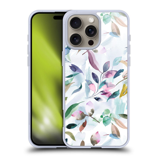 Ninola Garden Watercolor Leaves Soft Gel Case for Apple iPhone 16 Pro Max