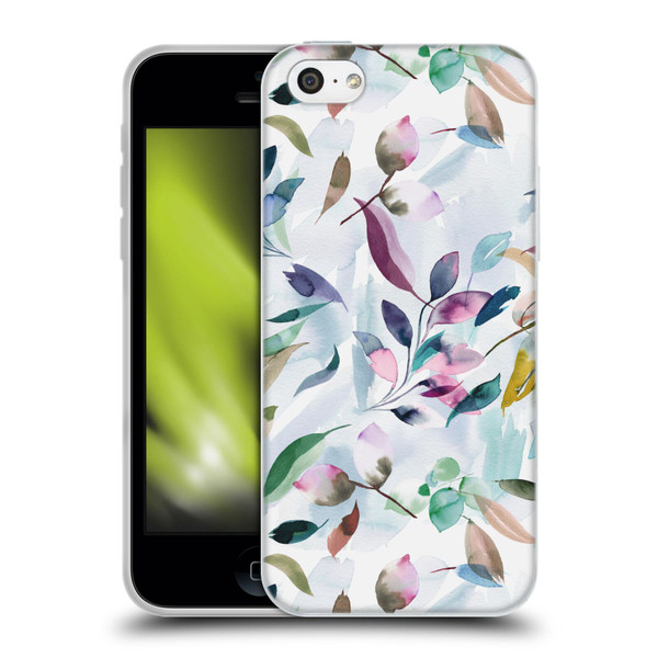 Ninola Garden Watercolor Leaves Soft Gel Case for Apple iPhone 5c