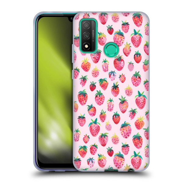 Ninola Mix Patterns Summer Strawberries Soft Gel Case for Huawei P Smart (2020)