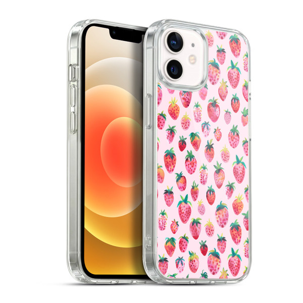 Ninola Mix Patterns Summer Strawberries Soft Gel Case for Apple iPhone 12 / iPhone 12 Pro & MagSafe
