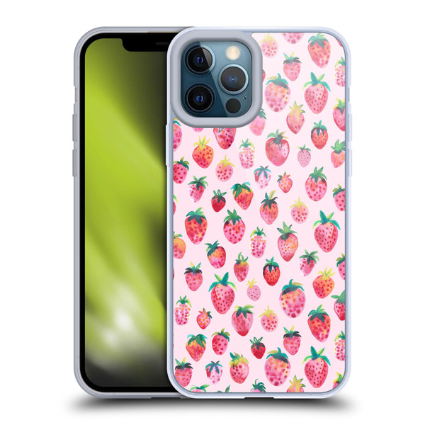 Ninola Mix Patterns Summer Strawberries Soft Gel Case for Apple iPhone 12 Pro Max