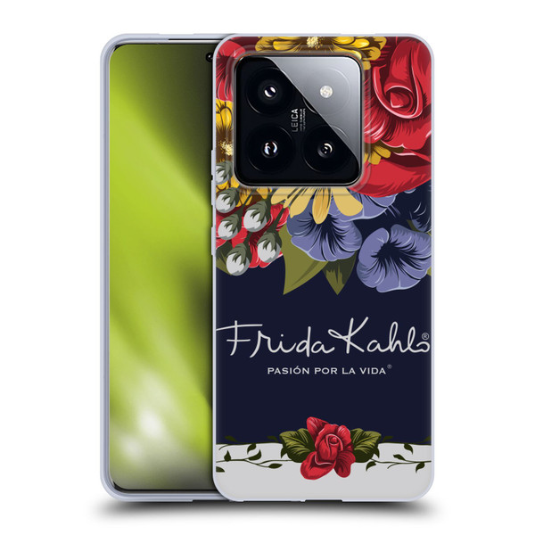 Frida Kahlo Red Florals Blooms Soft Gel Case for Xiaomi 14 Pro
