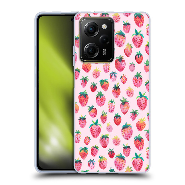 Ninola Mix Patterns Summer Strawberries Soft Gel Case for Xiaomi Redmi Note 12 Pro 5G
