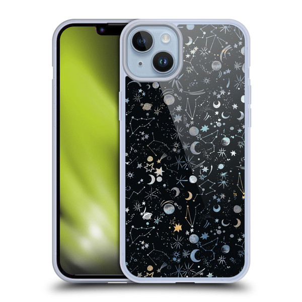 Ninola Patterns 4 Astrology Space Black Soft Gel Case for Apple iPhone 14 Plus