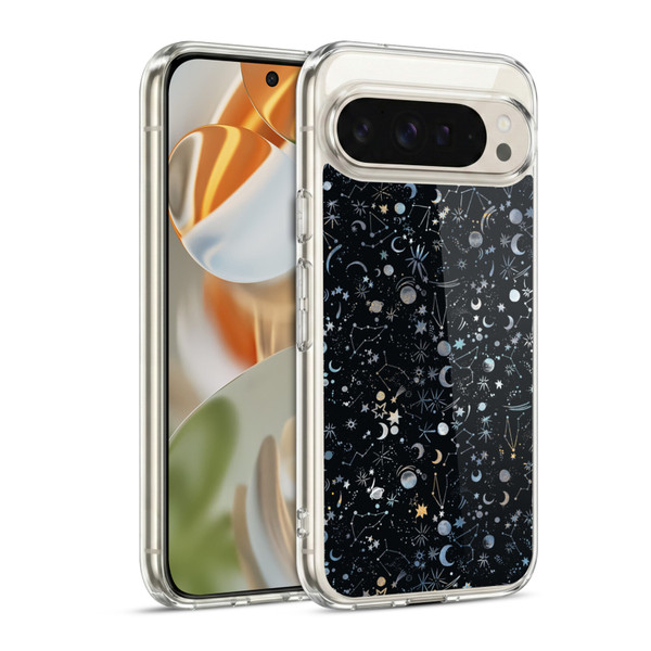 Ninola Patterns 4 Astrology Space Black Soft Gel Case for Google Pixel 9 / Pixel 9 Pro