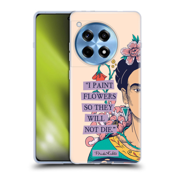 Frida Kahlo Sketch I Paint Flowers Soft Gel Case for OnePlus 12R