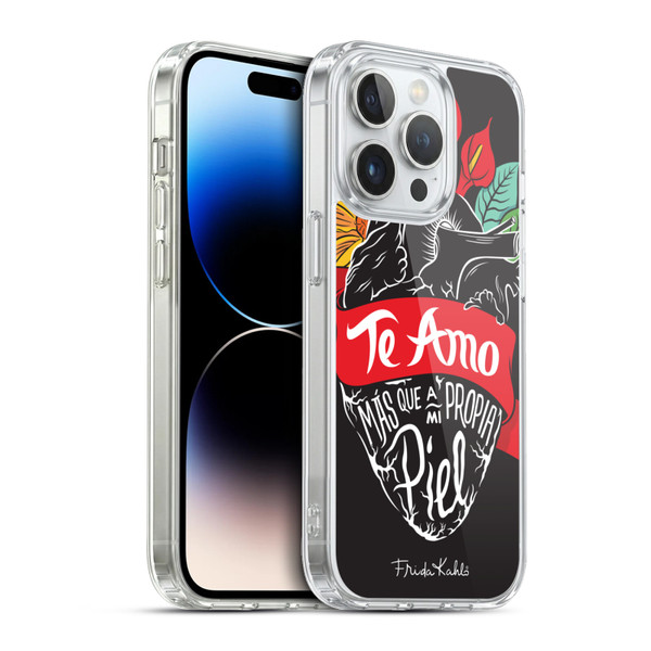 Frida Kahlo Typography Heart Soft Gel Case for Apple iPhone 13 Pro & MagSafe