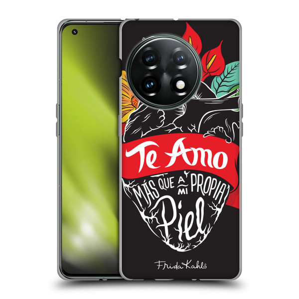Frida Kahlo Typography Heart Soft Gel Case for OnePlus 11 5G