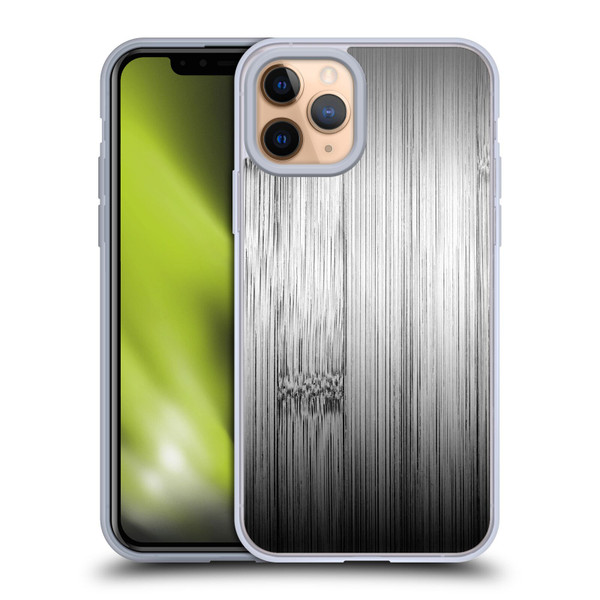 PLdesign Wood Prints Bamboo Burnt Gray Ombre Soft Gel Case for Apple iPhone 11 Pro