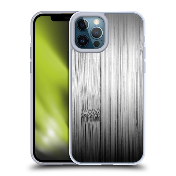 PLdesign Wood Prints Bamboo Burnt Gray Ombre Soft Gel Case for Apple iPhone 12 Pro Max