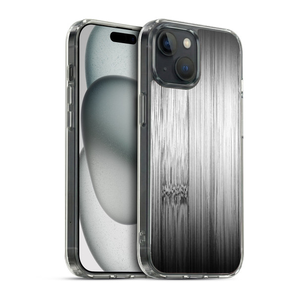 PLdesign Wood Prints Bamboo Burnt Gray Ombre Soft Gel Case for Apple iPhone 15 & MagSafe