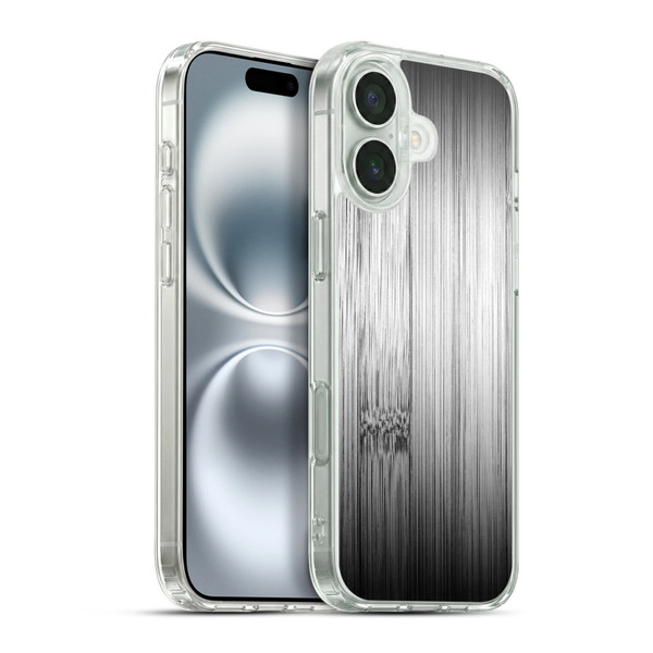 PLdesign Wood Prints Bamboo Burnt Gray Ombre Soft Gel Case for Apple iPhone 16 Plus & MagSafe
