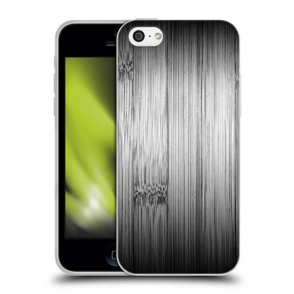 PLdesign Wood Prints Bamboo Burnt Gray Ombre Soft Gel Case for Apple iPhone 5c