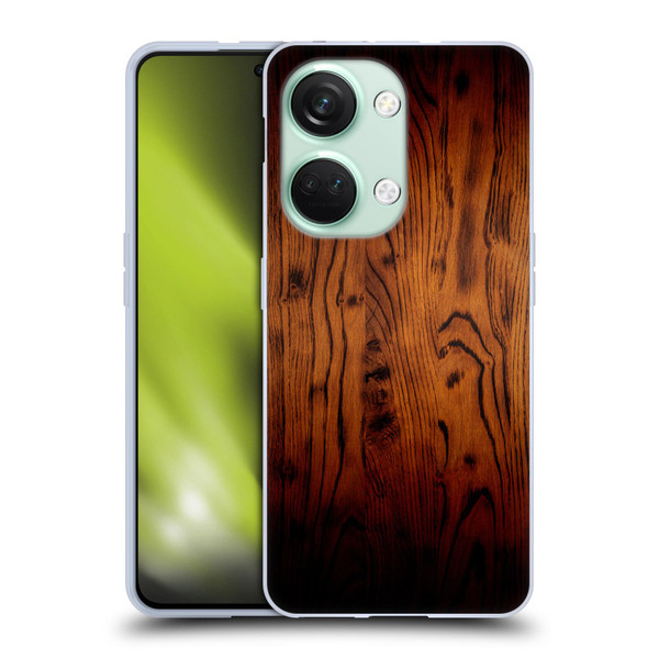 PLdesign Wood Prints Rustic Vintage Brown Burnt Soft Gel Case for OnePlus Nord 3 5G