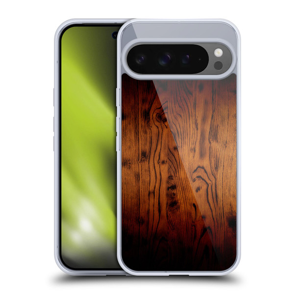 PLdesign Wood Prints Rustic Vintage Brown Burnt Soft Gel Case for Google Pixel 9 Pro XL