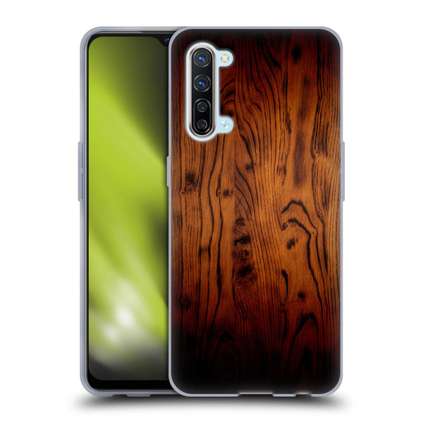 PLdesign Wood Prints Rustic Vintage Brown Burnt Soft Gel Case for OPPO Find X2 Lite 5G