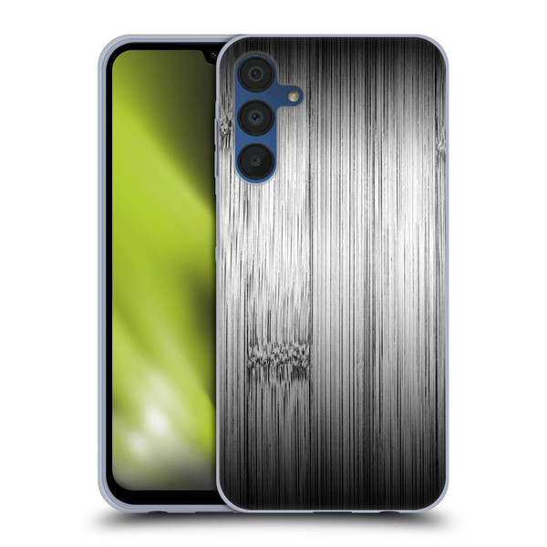 PLdesign Wood Prints Bamboo Burnt Gray Ombre Soft Gel Case for Samsung Galaxy A15