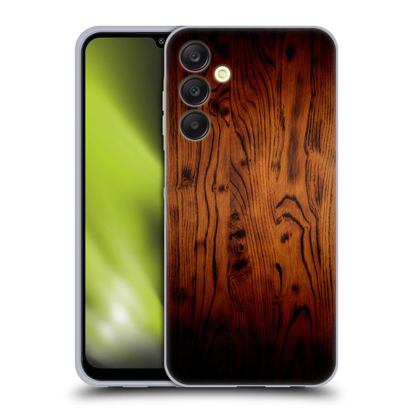 PLdesign Wood Prints Rustic Vintage Brown Burnt Soft Gel Case for Samsung Galaxy A25 5G